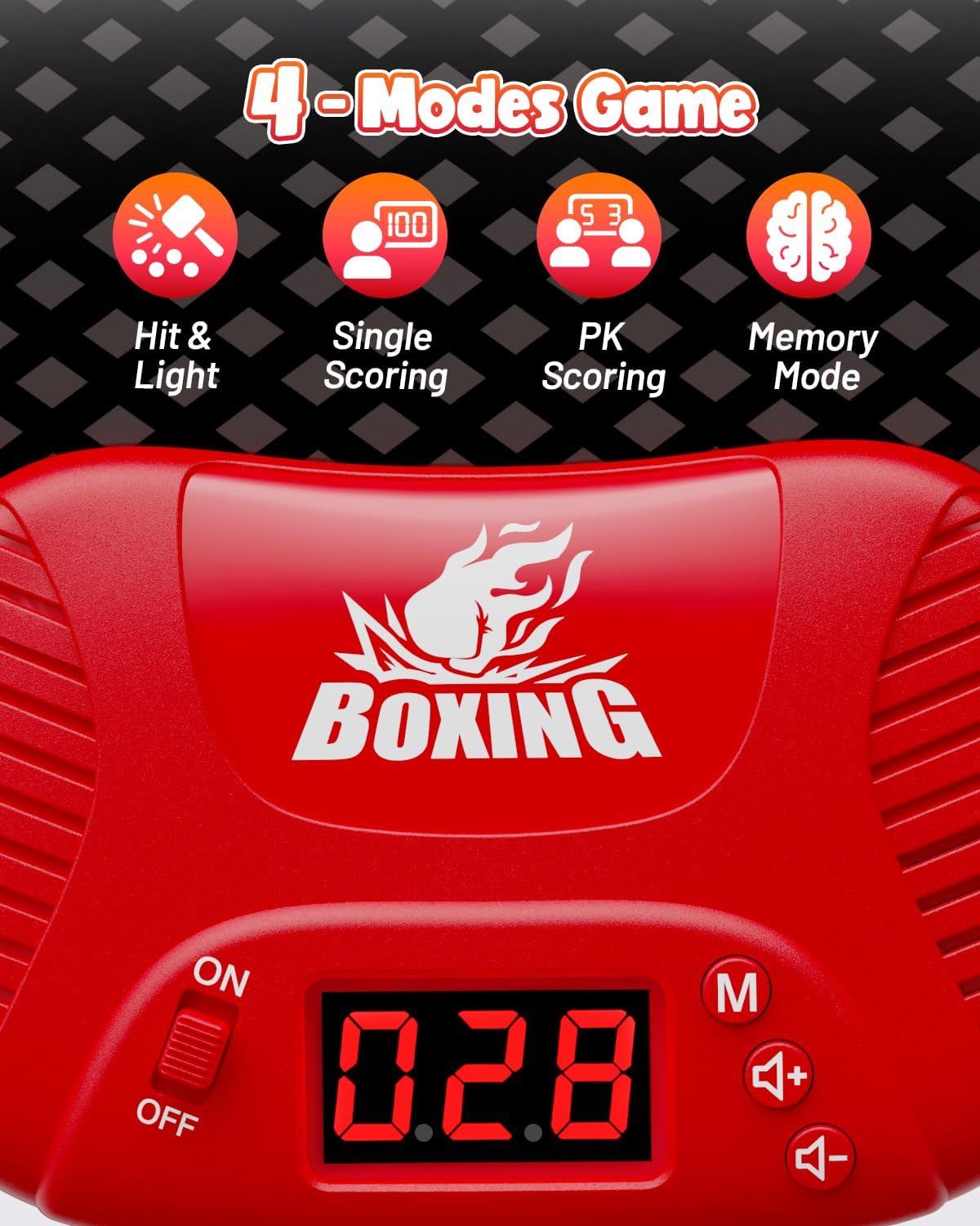 FlexoraSports Kids Score & Glow Punching Bag — Inflatable Boxing Set with Lights, Music, Gloves & 4 Game Modes